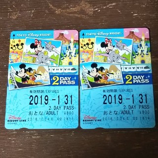 ディズニー(Disney)のディズニーリゾートライン 2day pass(遊園地/テーマパーク)