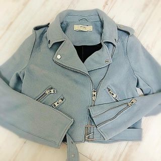 ザラ(ZARA)のザラ スエード ライダース 人気完売 M(ライダースジャケット)