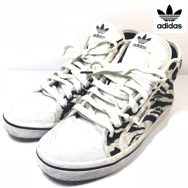 adidas(アディダス)の【adidas】アディダス ゼブラ ハイカット スニーカー 23.5cm レディースの靴/シューズ(スニーカー)の商品写真