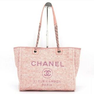 CHANEL♡ドーヴィル♡ツイード♡ピンク♡トートバッグ