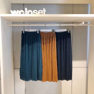 ダブルクローゼット(w closet)のw closet　プリーツスカート　ブラック(ロングスカート)