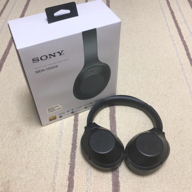 SONY(ソニー)のSONY MDR-1000X ワイヤレスノイズキャンセリングヘッドフォン スマホ/家電/カメラのオーディオ機器(ヘッドフォン/イヤフォン)の商品写真