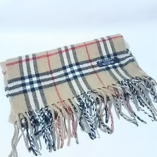 バーバリー(BURBERRY)の
最高級カシミヤ100%!ベージュノバチェック柄!バーバリーロンドンマフラー

(マフラー)