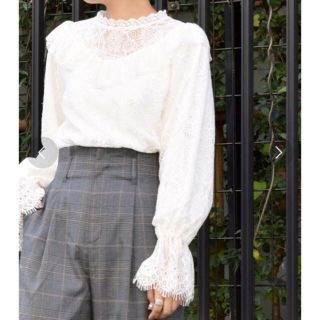 ダブルクローゼット(w closet)のw closet レースフリルブラウス(シャツ/ブラウス(長袖/七分))