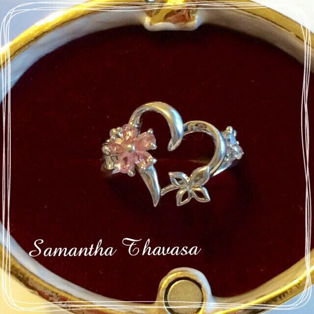 Samantha Thavasa(サマンサタバサ)の【美品】ハートモチーフ＆フラワーリング レディースのアクセサリー(リング(指輪))の商品写真