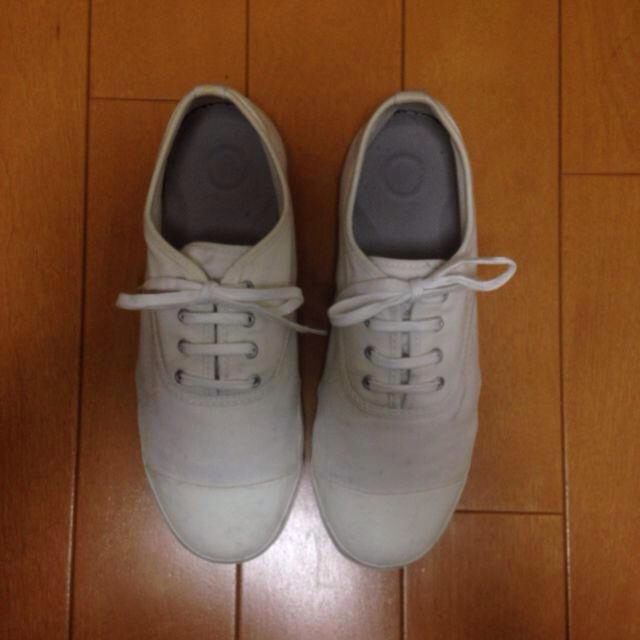 MUJI (無印良品)(ムジルシリョウヒン)の無印♡コットンスニーカー白 レディースの靴/シューズ(スニーカー)の商品写真
