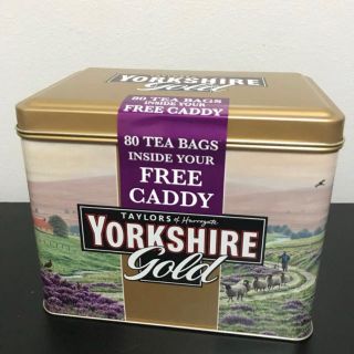 イギリス ヨークシャーゴールド 限定缶80ティーバッグ入り(茶)