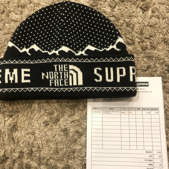 supreme north face ニット帽