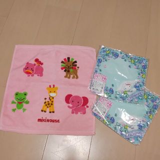 ミキハウス(mikihouse)の 新品・未使用☆ﾐｷﾊｳｽ・ｻﾝﾘｵ ハンドタオル(タオル/バス用品)