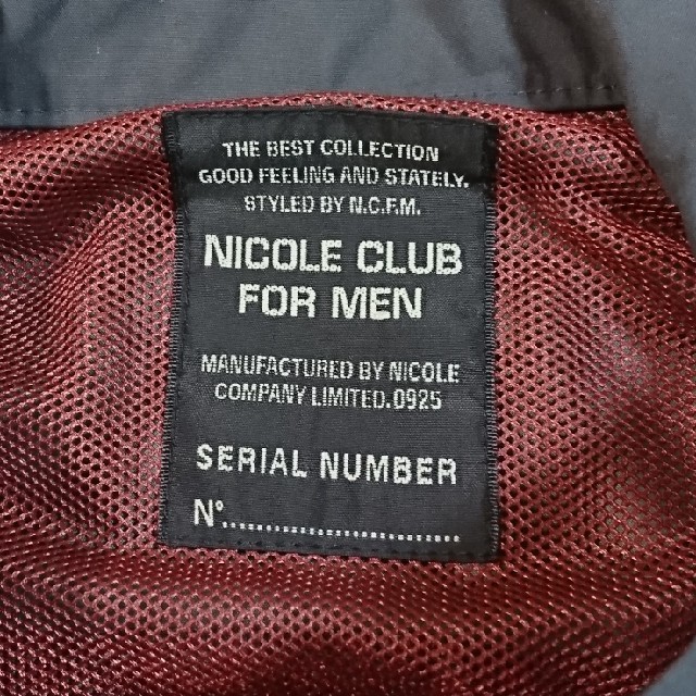 NICOLE CLUB(ニコルクラブ)のNICOLE CLUB ニコルクラブ ジップアップジャケット メンズのジャケット/アウター(ナイロンジャケット)の商品写真