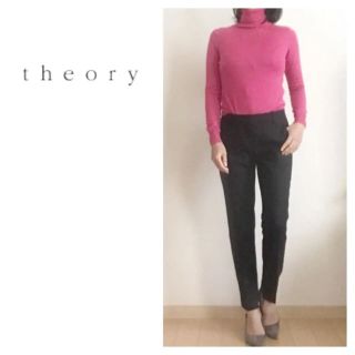 セオリー(theory)のtheory☆セオリー☆クロップドパンツ☆黒☆センタープレス☆ウール(クロップドパンツ)