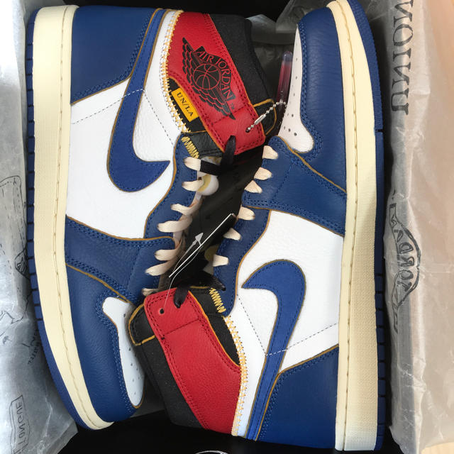 NIKE(ナイキ)の値下げ28.0 青 UNION X AIR JORDAN 1 RETRO HI メンズの靴/シューズ(スニーカー)の商品写真