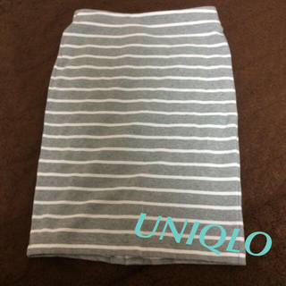 ユニクロ(UNIQLO)のUNIQLOボーダースカート(ひざ丈スカート)