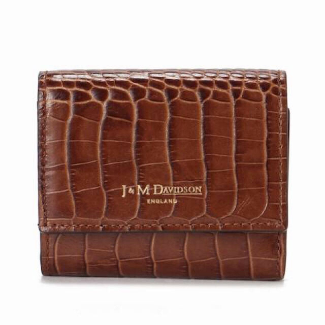 【新品・未使用】J&M Davidson TWO FOLD WALLET 茶