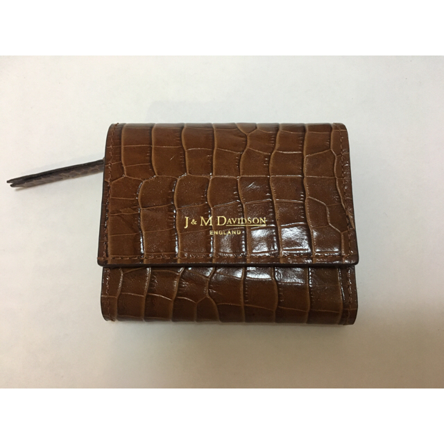 J&M DAVIDSON(ジェイアンドエムデヴィッドソン)の【新品・未使用】J&M Davidson TWO FOLD WALLET 茶 レディースのファッション小物(財布)の商品写真