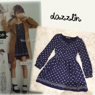 ダズリン(dazzlin)のdazzlin♡ドット柄ワンピース(ミニワンピース)