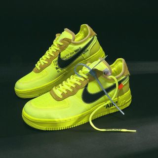 ナイキ(NIKE)のNIKE OFF WHITE THE 10 AIR FORCE 1 LOW 黄色(スニーカー)