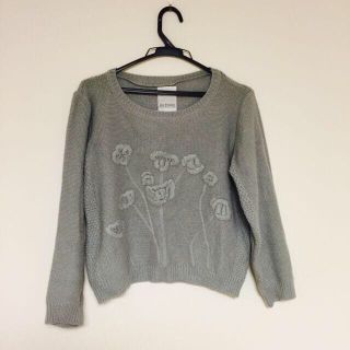 カスタネ(Kastane)のカスタネ花刺繍ニット(ニット/セーター)