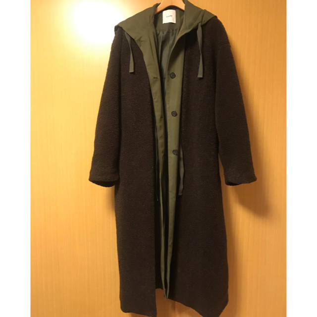 CLANE MILITARY LAYER BOA COAT カーキ 今期 レディースのジャケット/アウター(ロングコート)の商品写真