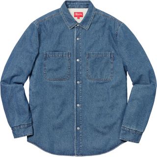 シュプリーム(Supreme)の【S】supreme Sherpa Lined Denim Shirt デニム(シャツ)