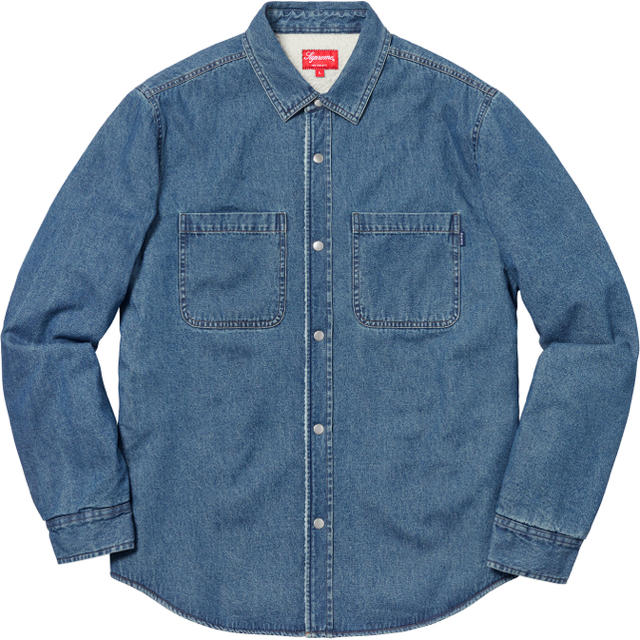 supreme Sherpa Lined Denim Shirt Mサイズ