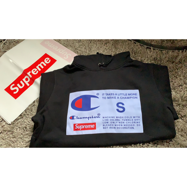 Supreme(シュプリーム)のSupreme x Champion ブラック メンズのトップス(パーカー)の商品写真