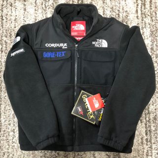 シュプリーム(Supreme)のL 黒 supreme the north face fleece フリース (ブルゾン)