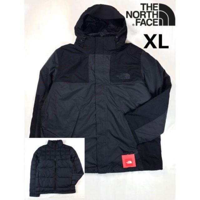 ノースフェイス ビッグロゴ 3way ジャケット 黒【XL】181205 | フリマアプリ ラクマ