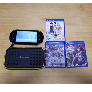 プレイステーションヴィータ(PlayStation Vita)のPrayStation Vita ゲームソフト3点 メモリーカード付き16GB(携帯用ゲーム機本体)