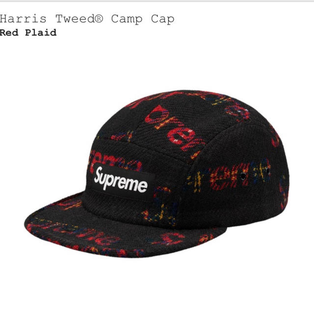 【黒】 Harris Tweed® Camp Cap