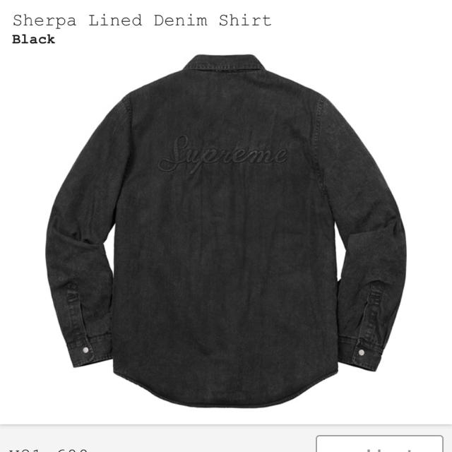 Sherpa Lined Denim Shirt Black 黒 シャツ XL