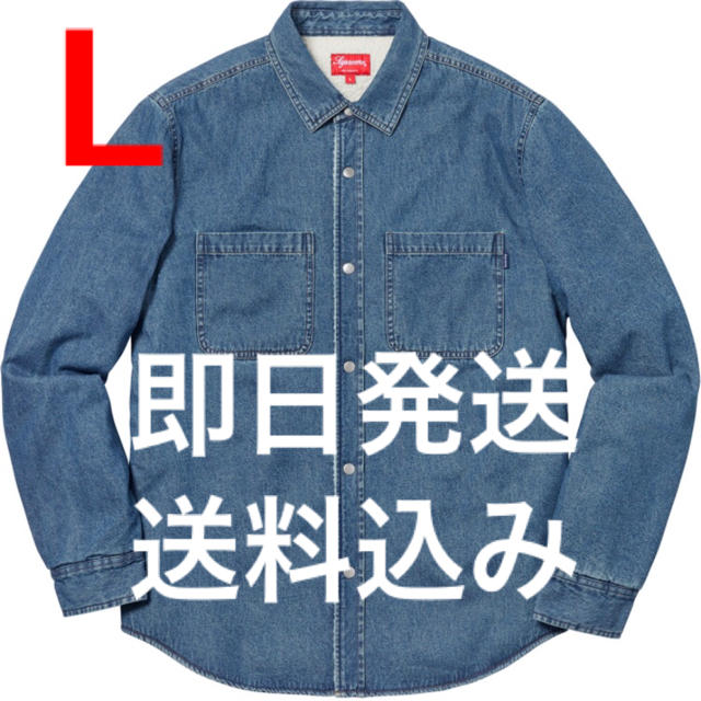 L supreme Sherpa Lined Denim Shirt デニム