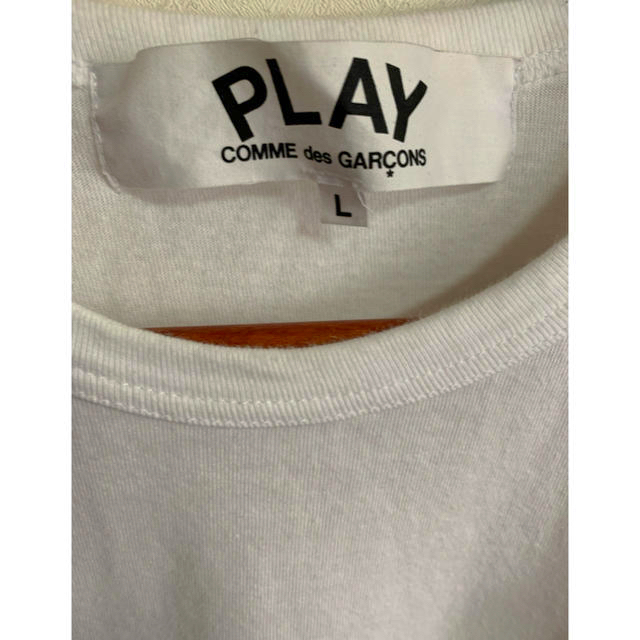 COMME des GARCONS(コムデギャルソン)の値下げ中PLAY COMME des GARCONS ロンT 白 L メンズのトップス(Tシャツ/カットソー(七分/長袖))の商品写真