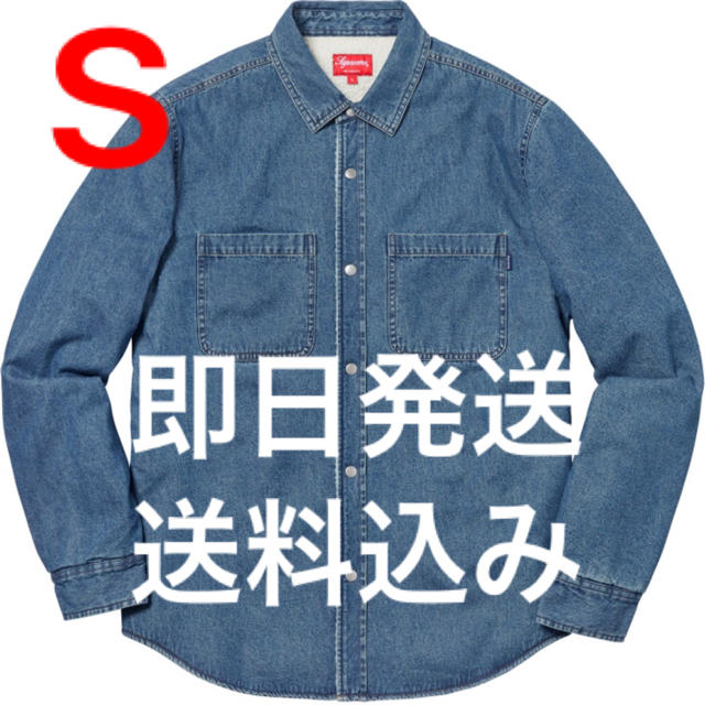 S supreme Sherpa Lined Denim Shirt デニム