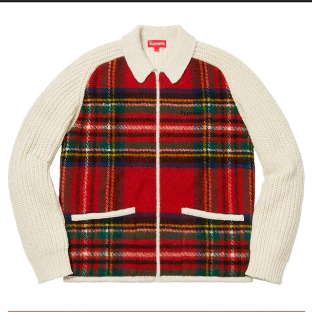 高評価なギフト Supreme - Plaid Front Zip Sweater ニット/セーター