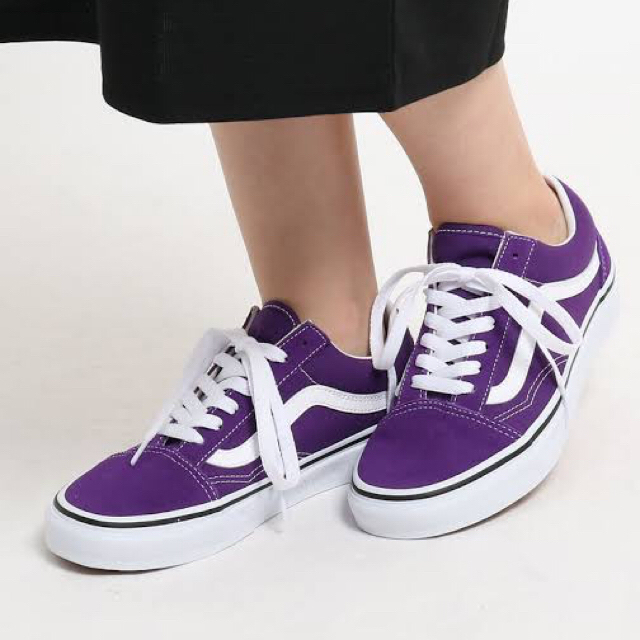 明日で削除！値下げ♡VANS インポート規格 オールドスクール 紫 23.5cm レディースの靴/シューズ(スニーカー)の商品写真