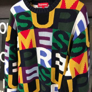 アウトレット取扱店 Supreme Big Letters Sweater Mサイズ マルチ
