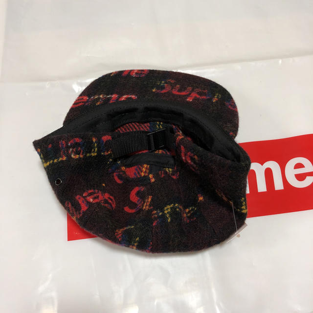 Supreme Harris Tweed Camp Cap Red Plaid