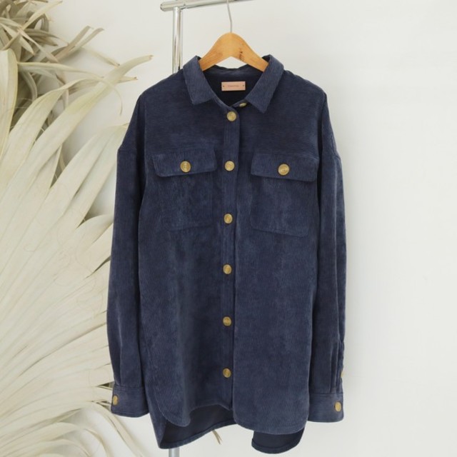 トゥデイフル＊Boyfriend Corduroy Shirtsレディース