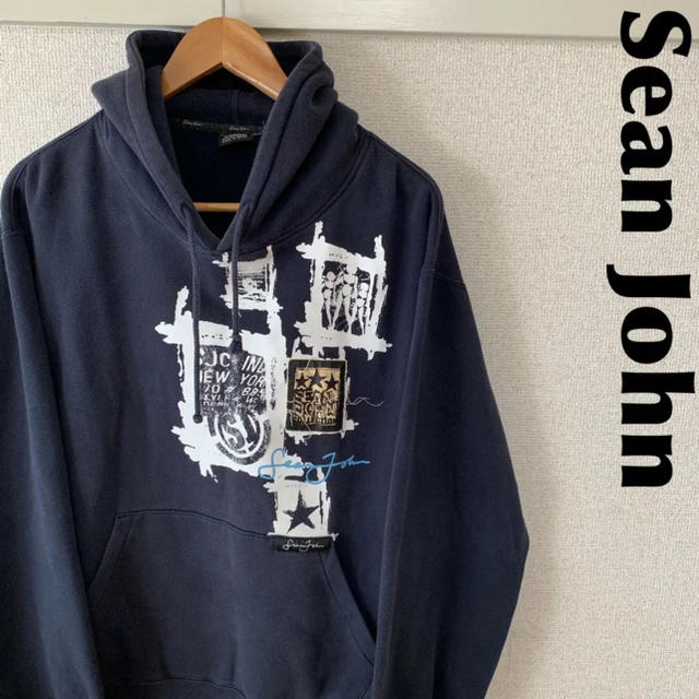 Sean John - 古着 Sean John ショーンジョン パーカー デカロゴ 1214の