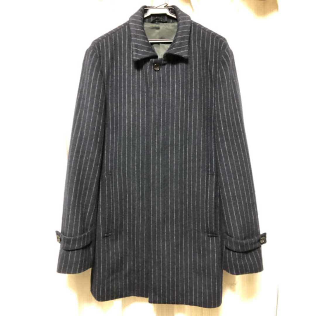 ビジネスコート【美品】GISELe HOMME メンズ ステンカラーコート L L