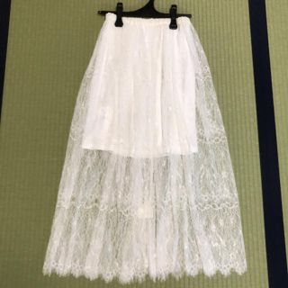 ページボーイ(PAGEBOY)のPAGEBOY 総レーススカート(ロングスカート)