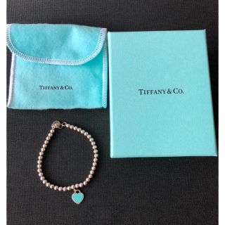 ティファニー(Tiffany & Co.)の【美品】ティファニー ハートビーズブレス(ブレスレット/バングル)