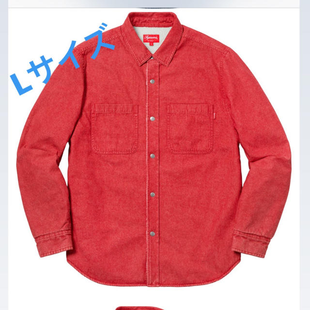 Supreme Sherpa Lined Denim Shirt  RED