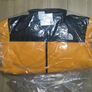 シュプリーム(Supreme)のsupreme  leather nuptse m yellow ヌプシ 黄色(ダウンジャケット)