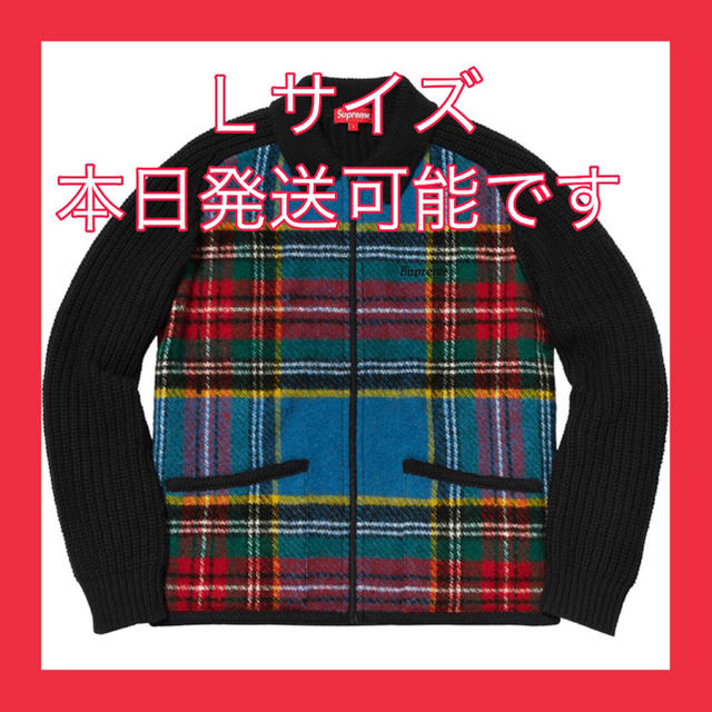 メンズSupreme Plaid Front Zip Sweater