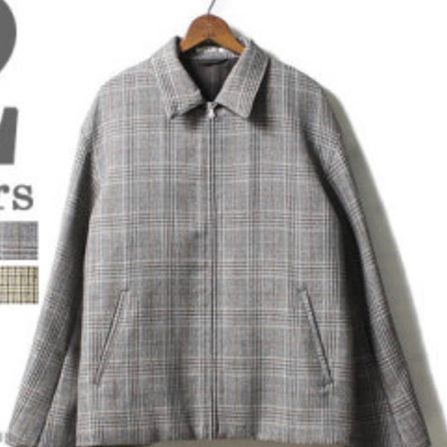 auralee double face check zip blouson-