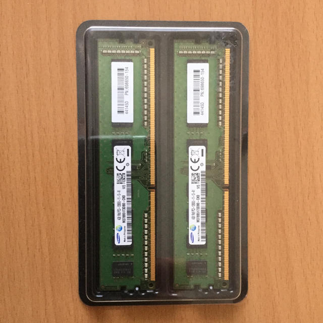 SAMSUNG(サムスン)のDDR3メモリー(デスクトップメモリー)4GB×2  ８GB スマホ/家電/カメラのPC/タブレット(PCパーツ)の商品写真