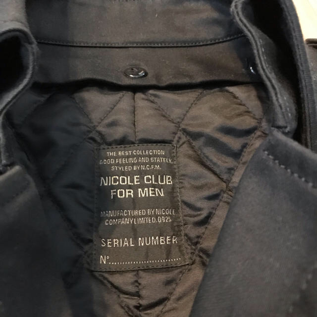 NICOLE CLUB FOR MEN(ニコルクラブフォーメン)の美品 ニコル 取外しライナー付きコート メンズのジャケット/アウター(トレンチコート)の商品写真