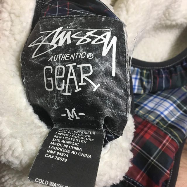 STUSSY(ステューシー)のステューシー ボア フリース stussy fleece  Mサイズ ホワイト メンズのジャケット/アウター(ブルゾン)の商品写真